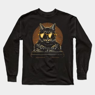 Cat DJ Play Long Sleeve T-Shirt